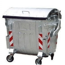 Kontejner za smeće 1,1 m³, metalni pocinkovan, okrugli poklopac